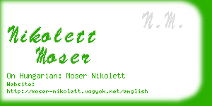 nikolett moser business card